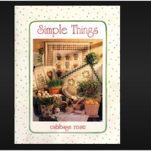 Libro de patchwork vintage de 1997, Simple Things - Cabbage Rose, n.° 504, ST, Barbara Brandeburg.