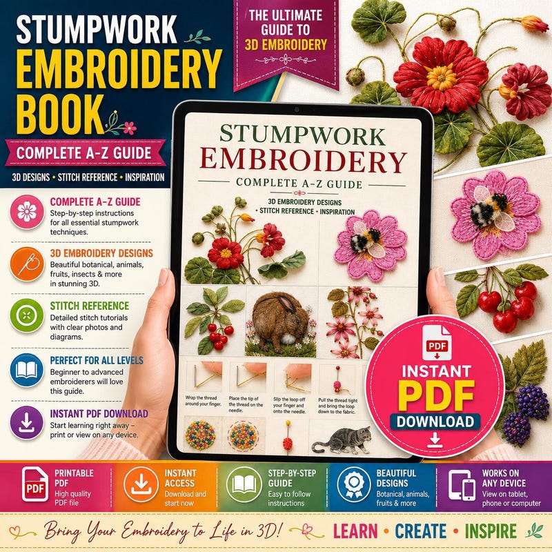 3d Embroidery Patterns Pdf - Etsy UK