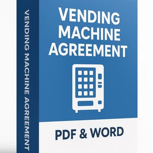 Vending Machine Agreement Download  editable Printable legal form