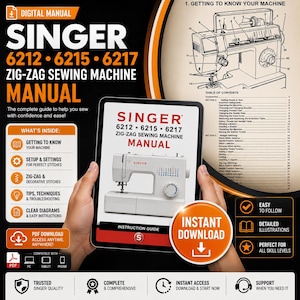 Singer 6215 / 6212 / 6217 Zig-Zag Sewing Machine: Complete Owner’s Manual