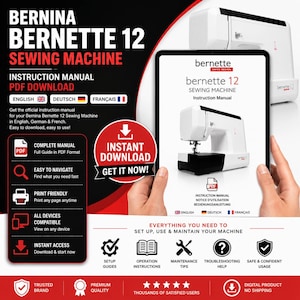 Manual de instrucciones de la máquina de coser Bernina Bernette 12 - Descarga en PDF