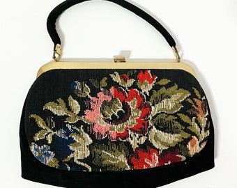 Vintage Needlepoint Tapestry Purse