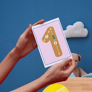 Lustige Autos Zahlen nachverfolgen - Lerne Zählen & Schreiben - Lerne Zählen & Schreiben - Montessori Homeschool Kleinkind Aktivität - Digitaler Download