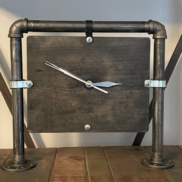 Rustic industrial Clock