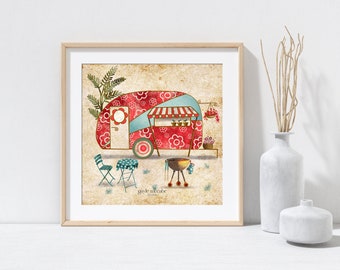 Caravan Summer Wall Art Print