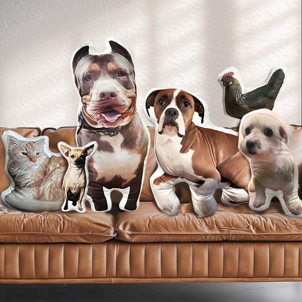 Custom Pet 3D Pillow, 3D Dog Cat Photo Pillow, Personalized Pet Pillow, Pet Memorial Gifts, 3D Pet Pillow Customized, Pet Lover Gift