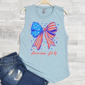 American Girly Patriotic Sublimation Design, Fourth of July America PNG Download