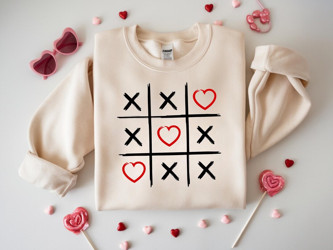 Valentine XOXO Tic Tac Toe PNG File, Retro XOXO Valentine's Day Digital ...