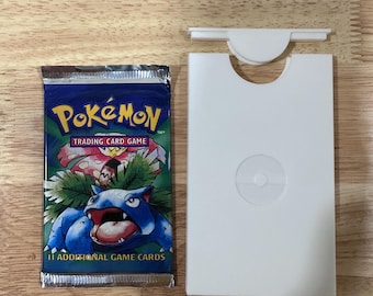 Pokémon Booster Pack Case | 3D Printed Display & Shipping Protector | Secure Pop Top + Easy Thumb Access