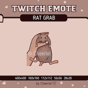 Rat Hold Emote | Twitch | Discord | Rat Grab