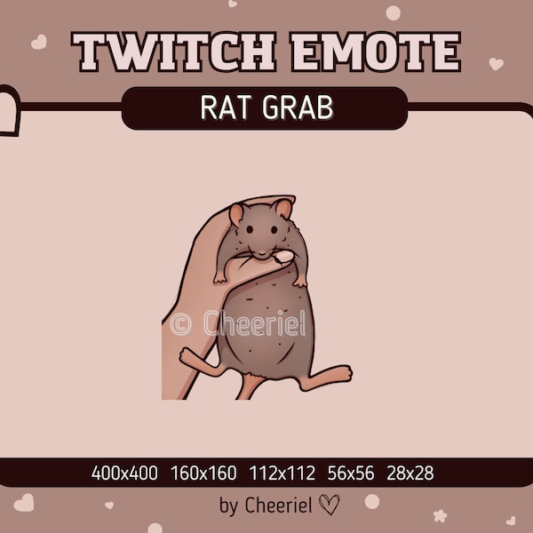 Rat Hold Emote | Twitch | Discord | Rat Grab