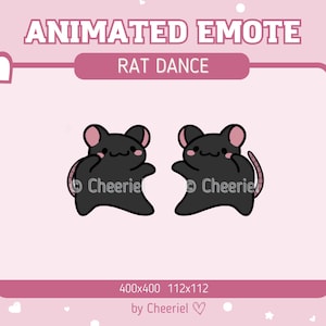 Animated Black Rat Dance Emote |  Twitch  |  Discord  |  Cute Mouse Jam
