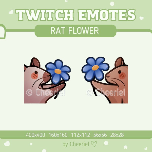 2 Rat Flower Emotes  |  Twitch  |  Discord  |  Give and Take Emotes