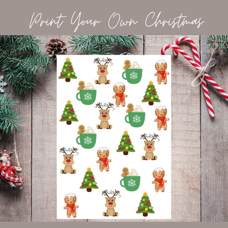 Christmas Gift Wrap Printable Wrapping Paper Instant Etsy UK