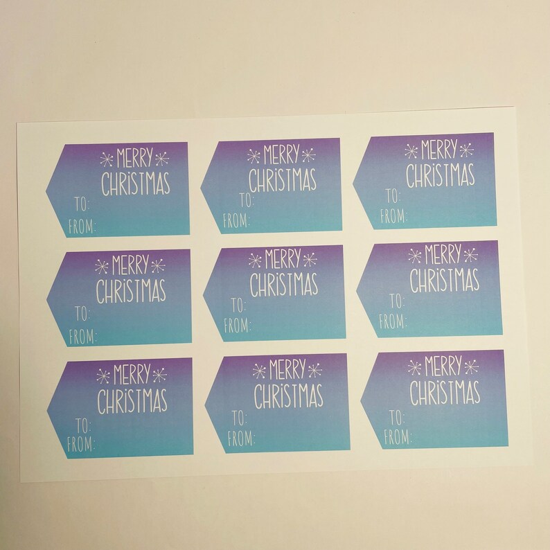 Printable Blue Christmas Gift Tags, Great Quality and Easy to Print as ...