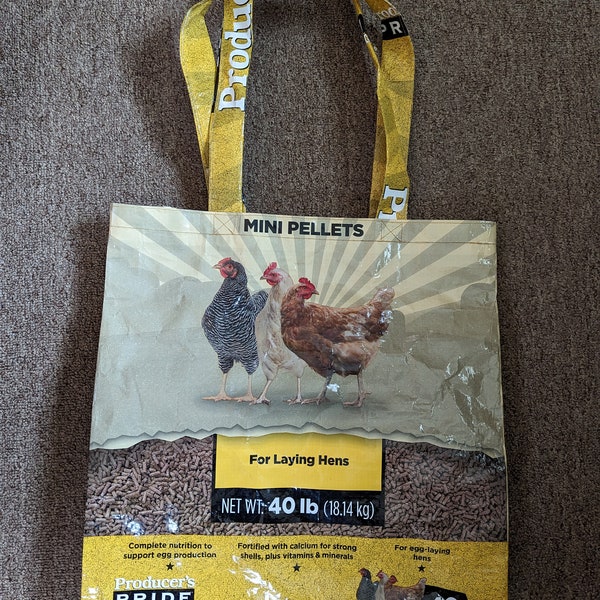 Handmade Feed Bag Totes / Shopping Bags (Upcycled)