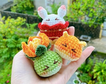 Gehäkelter Slime Schlüsselanhänger, Genshin Einschlag Puppe, Genshin Slime Plüschi, Gamer Geschenk, genshin Schlüsselanhänger, Halloween Dekoration, häkeln
