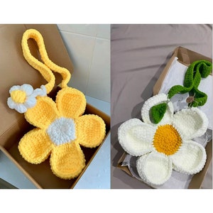 Sac à bandoulière fait main au crochet, sac à fleurs, beau sac de fleurs mignon, sac de plage d'été, cadeau mignon pour fille femme, cadeau de fête des mères