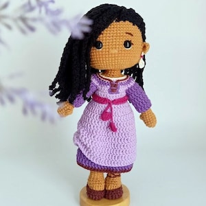 Crochet Asha Doll, Wish Princess Amigurumi, 8-Inch Plushie Toy,  Halloween decoration, Halloween gift, Christmas gift, Xmas decor