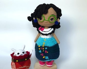 Mirabel Madrigal Crochet Doll, Encanto Amigurumi Princess Plushie, 8 Inch Cotton Yarn Toy, Halloween decoration, Halloween gift, Christmas