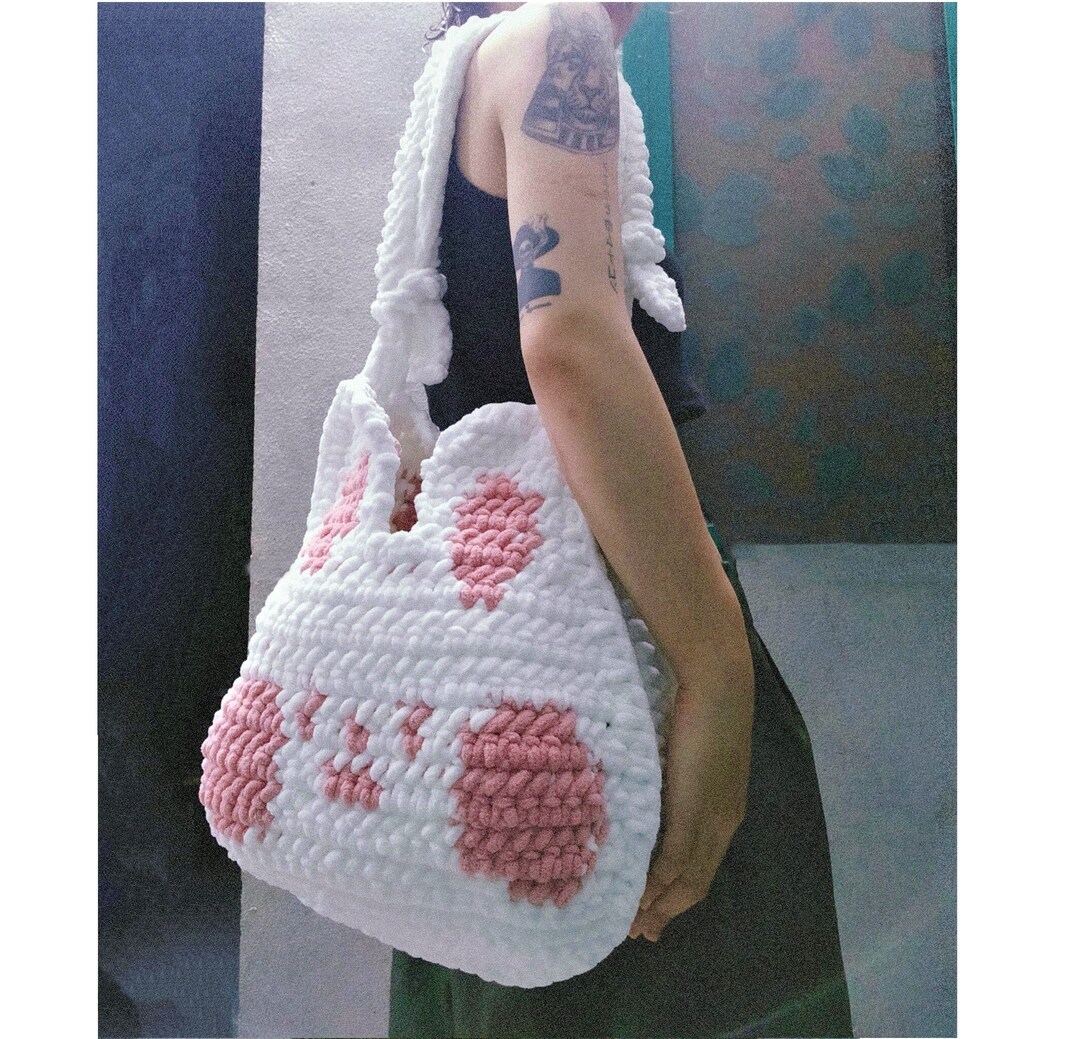 Crochet Handmade Rabbit Bag, Cute Kitten Bag , Big Bunny Bag, Chunky ...