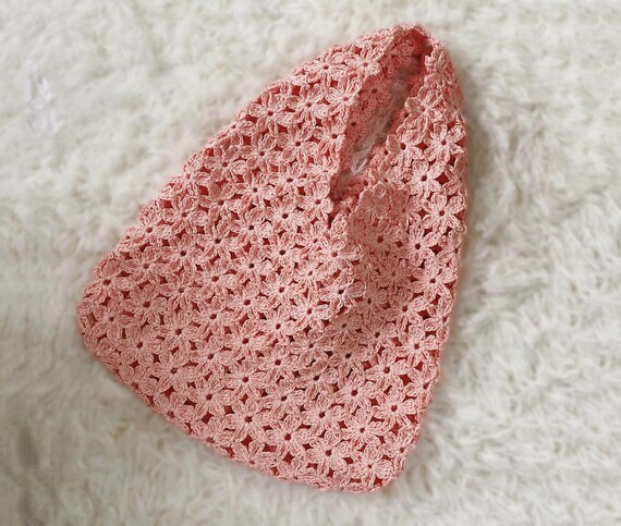 Flower Crochet Raffia Tote Bag, Summer Tote Bag, Crochet handmade shoulder bag, Crochet Handbag, Straw Mesh Bag, Flower bag, Christmas gift