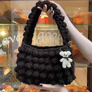Gehäkelte handgemachte Schultertasche, schöne süße Tasche, Sommer-Strandtasche, niedliches Geschenk für Mädchen Frau, Halloween-Tasche