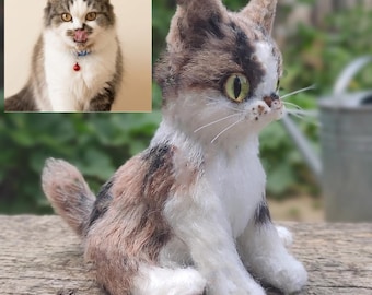 Custom Stuffed Cat From Photo, Personalized Crochet Cat Plush, Custom Pet Plush, Look Alike Cat Doll, Pet Memorial Gift, Cat Mom Dad Gift