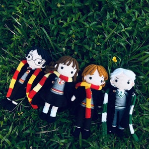 Witch and Wizard doll, Crochet removable clothing doll, Wizard boy, Potterhead gift, Xmas Christmas gift, Black friday sale off