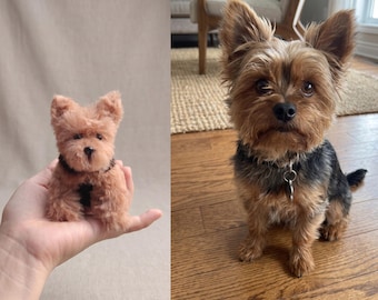 Custom Stuffed Dog From Photo, Personalized Crochet Dog Plush, Custom Pet Plush, Look Alike Dog Doll, Pet Memorial Gift, Dog Mom Gift