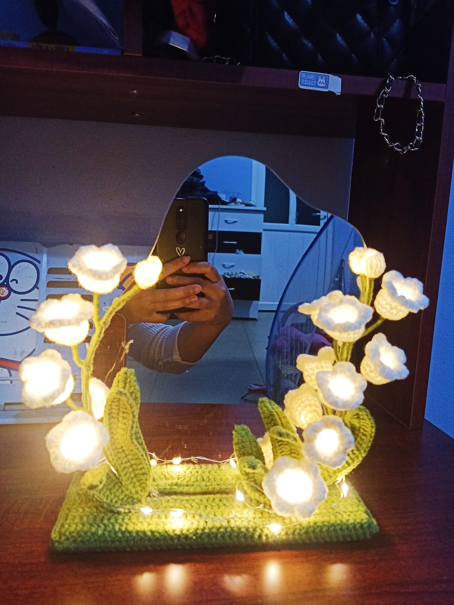 Table Flower Mirror, Dressing Table Mirror With Light, Organic Shape ,  Wedding Gift, Bride Gift, Mother Day Gift, Easter Gift - Etsy Australia