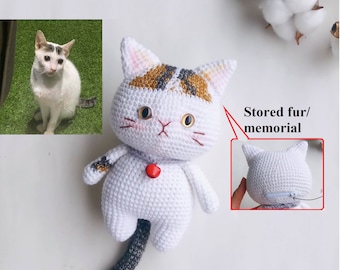 Custom cat doll, custom stuffed animal, personalized pet gift, pet memorial, gift for cat lover, cat mom cat dad gift, mother day gift