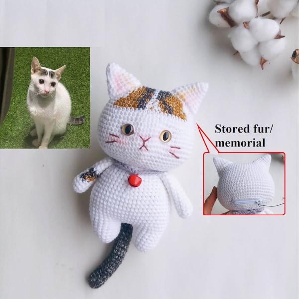 Custom cat doll, custom stuffed animal, personalized pet gift, pet memorial, gift for cat lover, cat mom cat dad gift, mother day gift