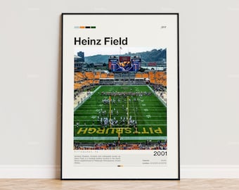 Heinz Field Poster, Pittsburgh Steelers Poster Print, NFL Stadium Poster, Sports Poster,  Mid Century Modern, Football Fan Gift Print