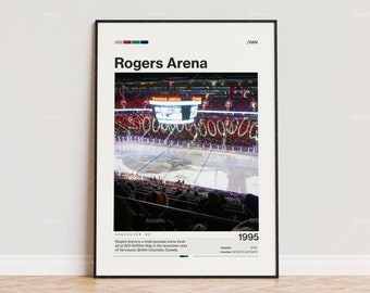Rogers Arena Poster, Vancouver Canucks Poster Druck, NHL Arena Poster, Sport Poster, Mid Century Modern, Hockey Fan Geschenk Druck