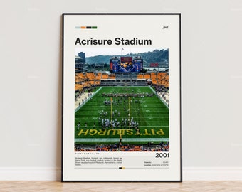Acrisure Stadium Poster, Pittsburgh Steelers Poster Print, NFL Stadium Poster, Sports Poster,  Mid Century Modern, Football Fan Gift Print