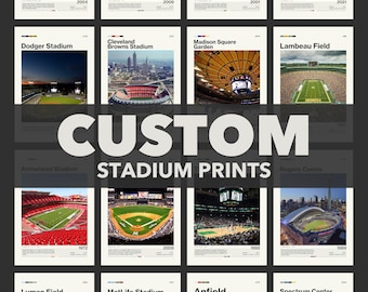 Custom Stadium Poster, Sports Gift, Baseball Poster, Football Stadium Poster, Basketball Arena Poster, Hockey Print, Sports Poster