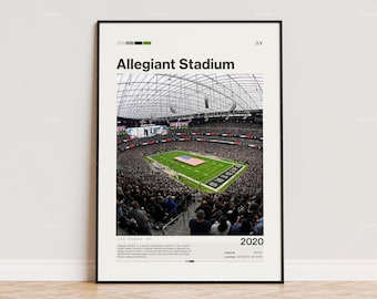 Allegiant Stadium Poster, Las Vegas Raiders Poster Print, NFL Stadium Poster, Sports Poster,  Mid Century Modern, Football Fan Gift Print