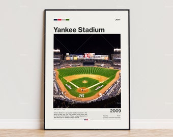 Yankee Stadium Poster, New York Yankees Poster Print, MLB Stadium Poster, Sports Poster,  Mid Century Modern, Baseball Fan Gift Print