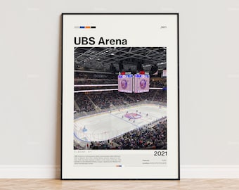 UBS Arena Poster, New York Islanders Poster Print, NHL Arena Poster, Sports Poster,  Mid Century Modern, Hockey Fan Gift Print