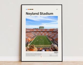 Neyland Stadium Poster, Tennessee Football Poster Print, NFL Stadium Poster, Sports Poster,  Mid Century Modern, Football Fan Gift Print
