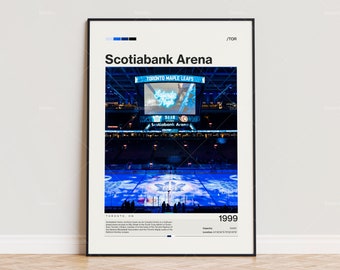 Scotiabank Arena Poster, Toronto Maple Leafs Poster Print, NHL Arena Poster, Sports Poster,  Mid Century Modern, Hockey Fan Gift Print