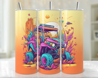 Pink Desert SxS Tumbler Wrap Sublimation Design (Digital Download)