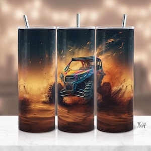 Desert Sand SxS Tumbler Wrap Sublimation Design UTV Tumbler Sublimation Design Off Road RZR Digital Design - Instant Download