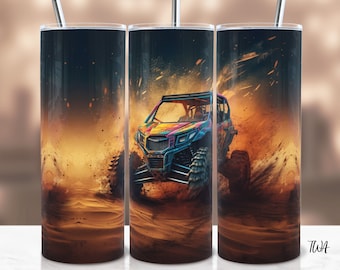 Desert Sand SxS Tumbler Wrap Sublimation Design (Digital Download)