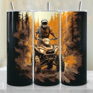 Quad ATV Tumbler Wrap Sublimation Design Off Road Digital Design - PNG 2024