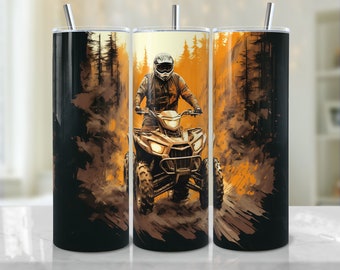 Quad ATV Tumbler Wrap Sublimation Design Off Road Digital Design - PNG 2024