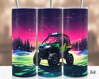 Northern Lights SxS Tumbler Wrap: Off Road RZR Sublimation Design (Digital Download)