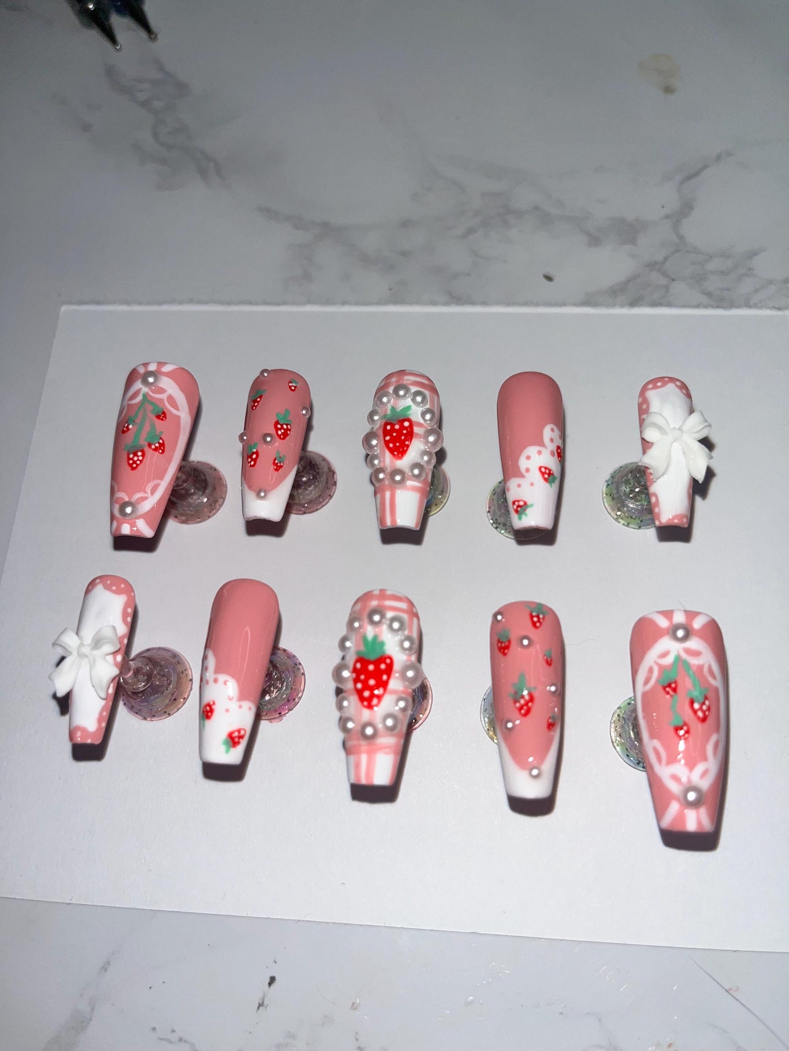 Strawberry Shortcake Nails Etsy