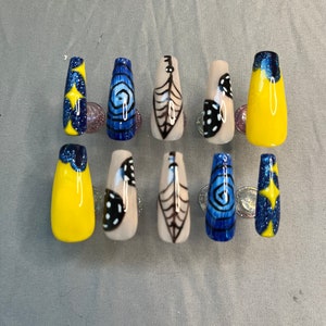 Coraline Inspired Nails